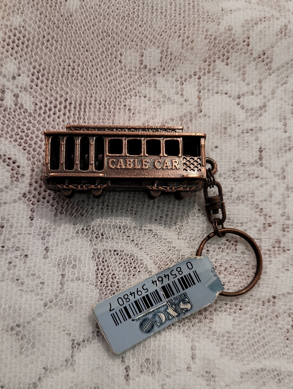 Copper Cabke Car San Fransisco Souvenir Keychain